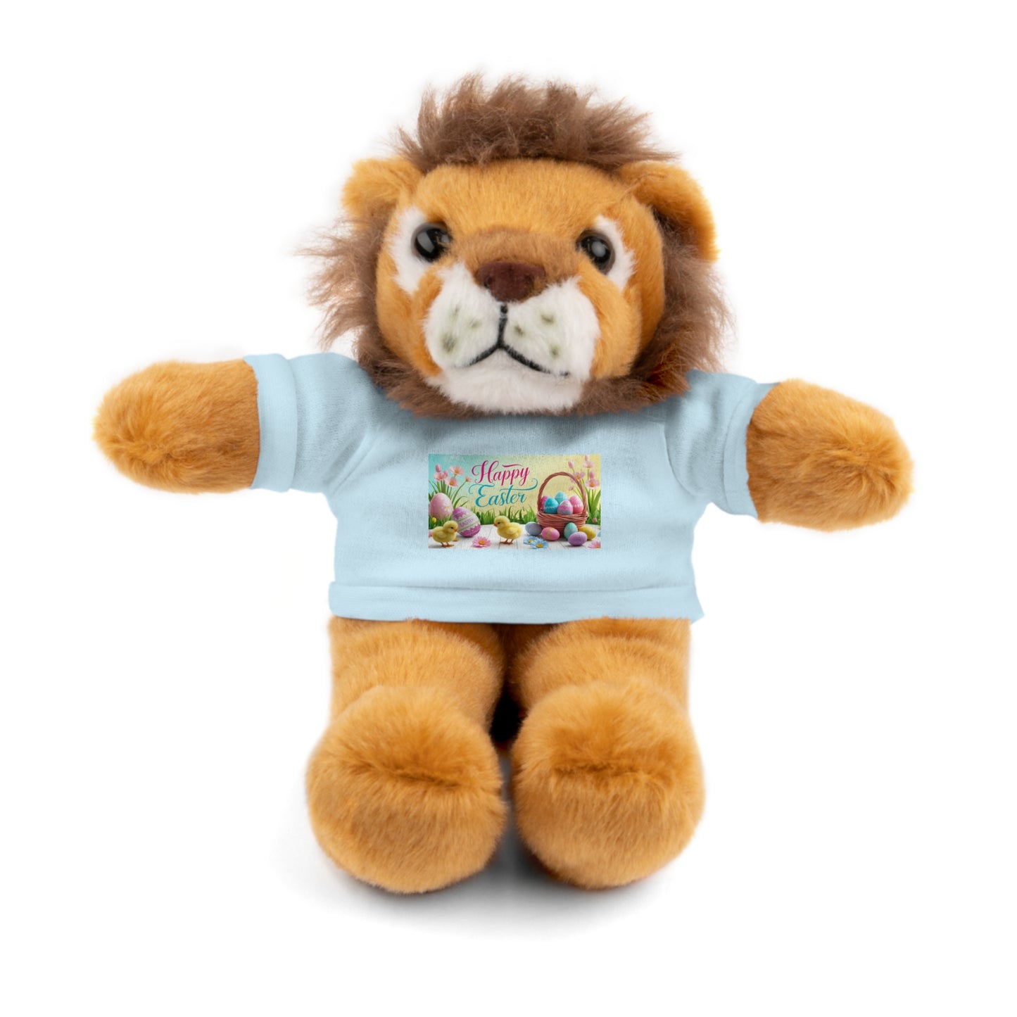 Happy Easter Stuffed Animal - Adorable Plush Bear with Tee