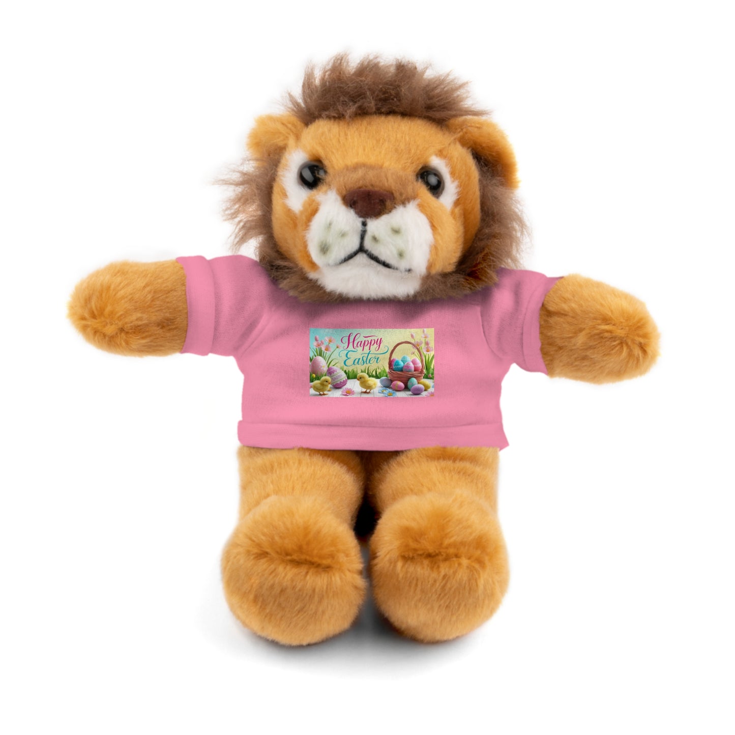 Happy Easter Stuffed Animal - Adorable Plush Bear with Tee