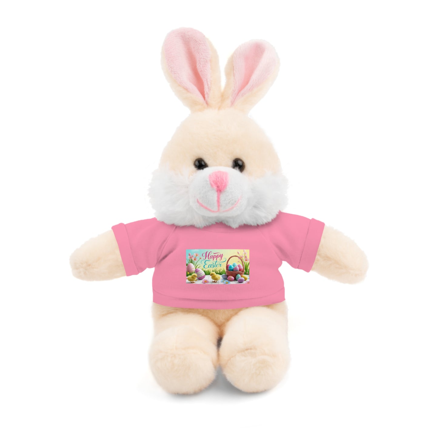 Happy Easter Stuffed Animal - Adorable Plush Bear with Tee