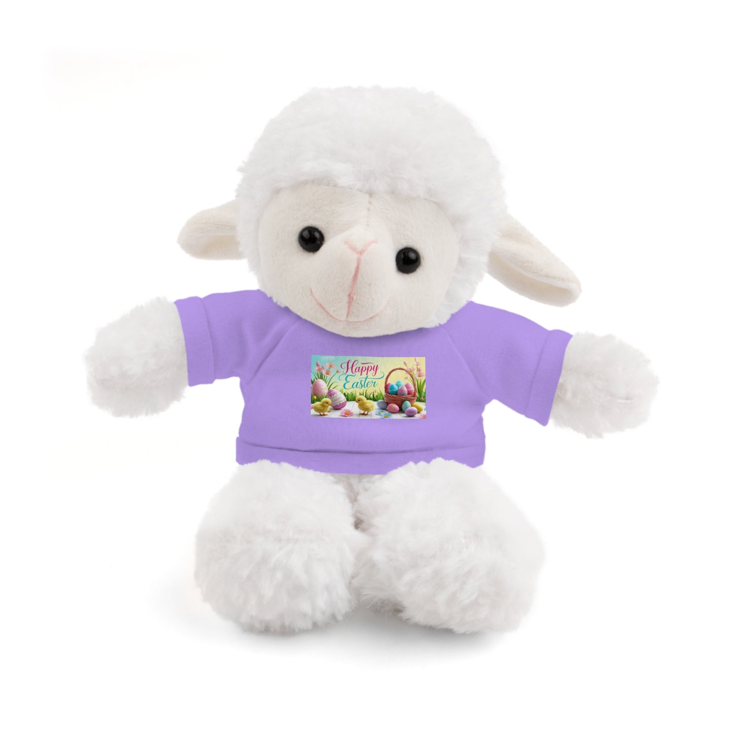 Happy Easter Stuffed Animal - Adorable Plush Bear with Tee