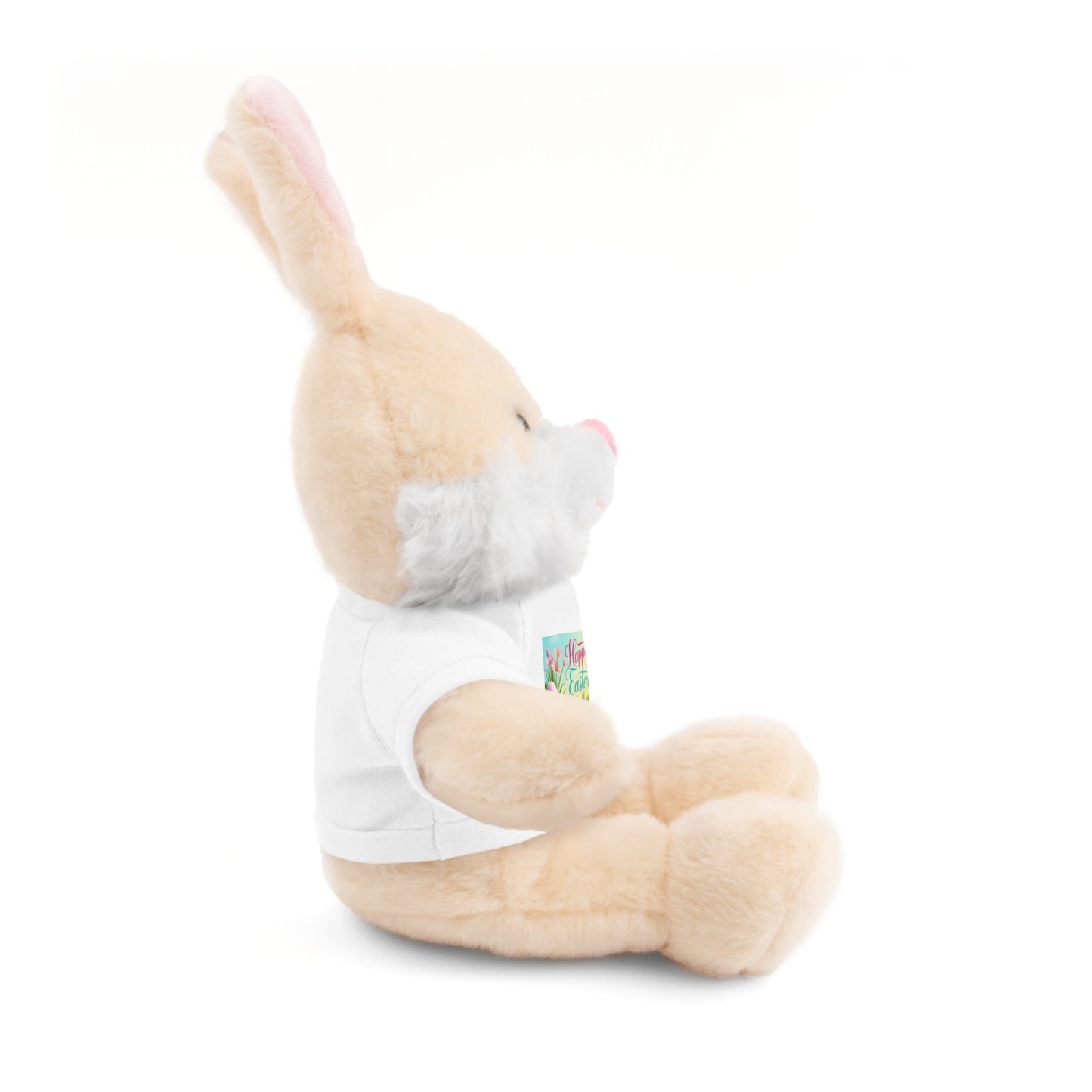 Happy Easter Stuffed Animal - Adorable Plush Bear with Tee