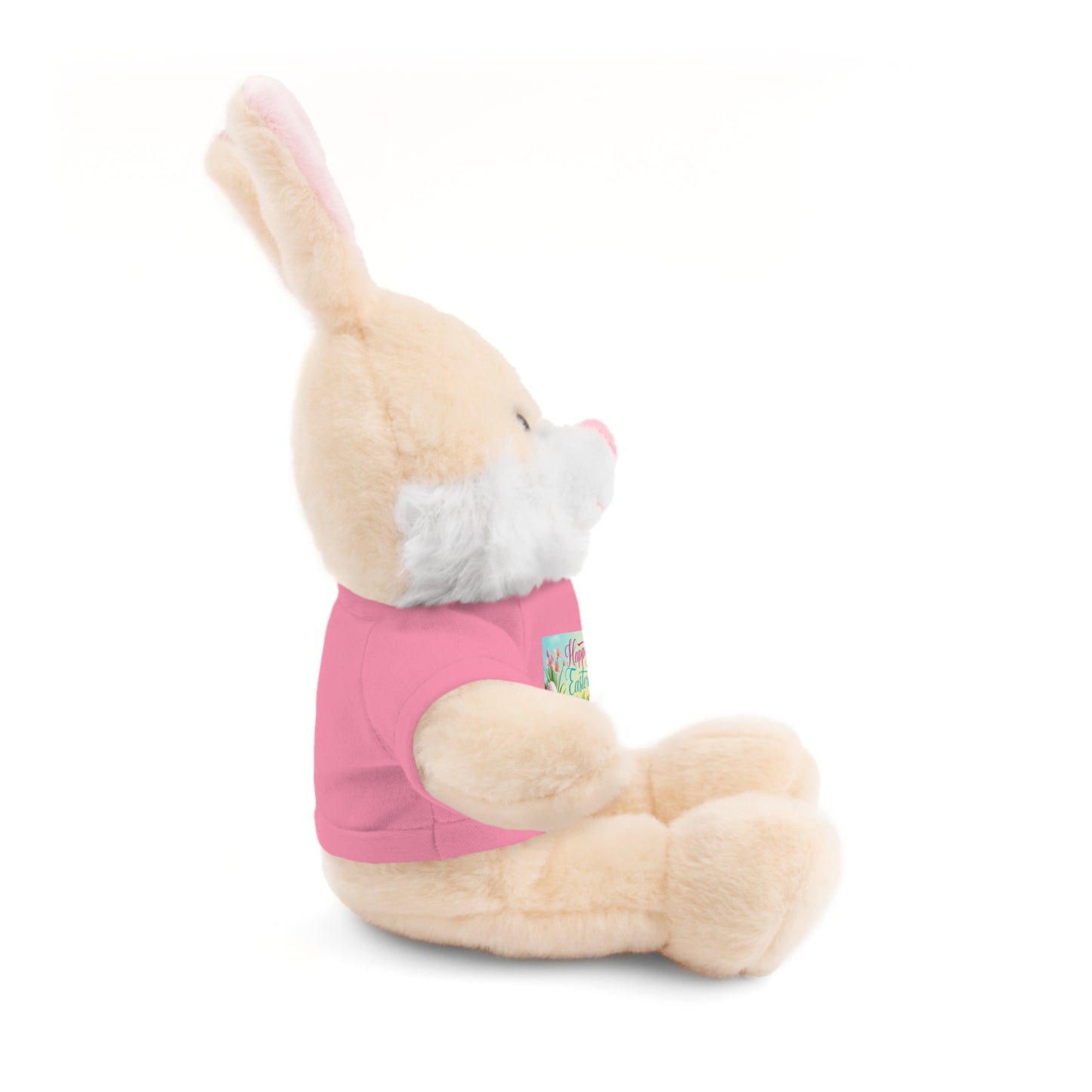 Happy Easter Stuffed Animal - Adorable Plush Bear with Tee