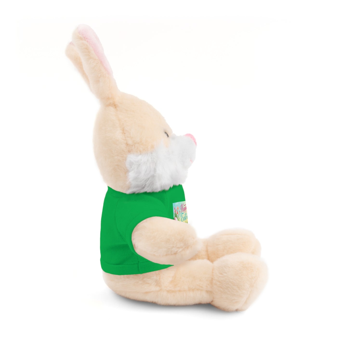 Happy Easter Stuffed Animal - Adorable Plush Bear with Tee