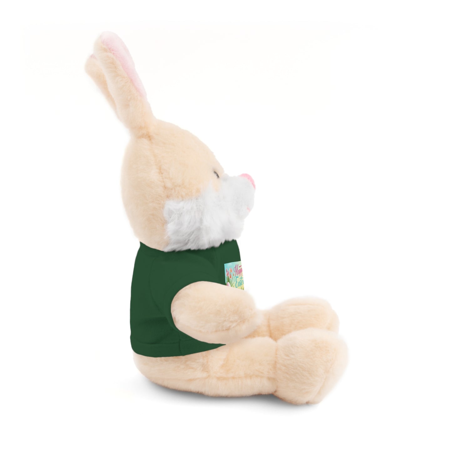 Happy Easter Stuffed Animal - Adorable Plush Bear with Tee