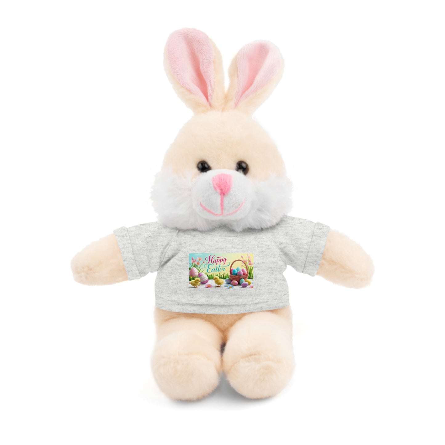 Happy Easter Stuffed Animal - Adorable Plush Bear with Tee