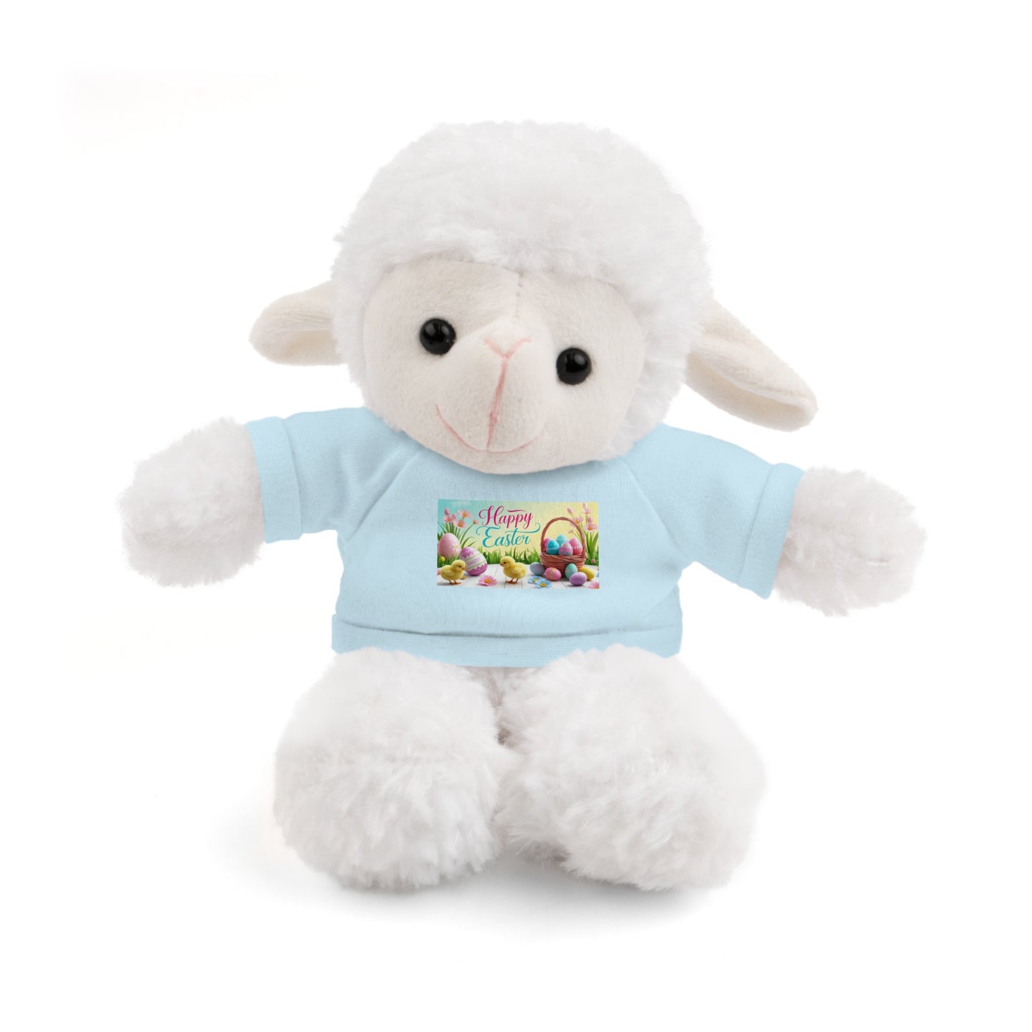 Happy Easter Stuffed Animal - Adorable Plush Bear with Tee