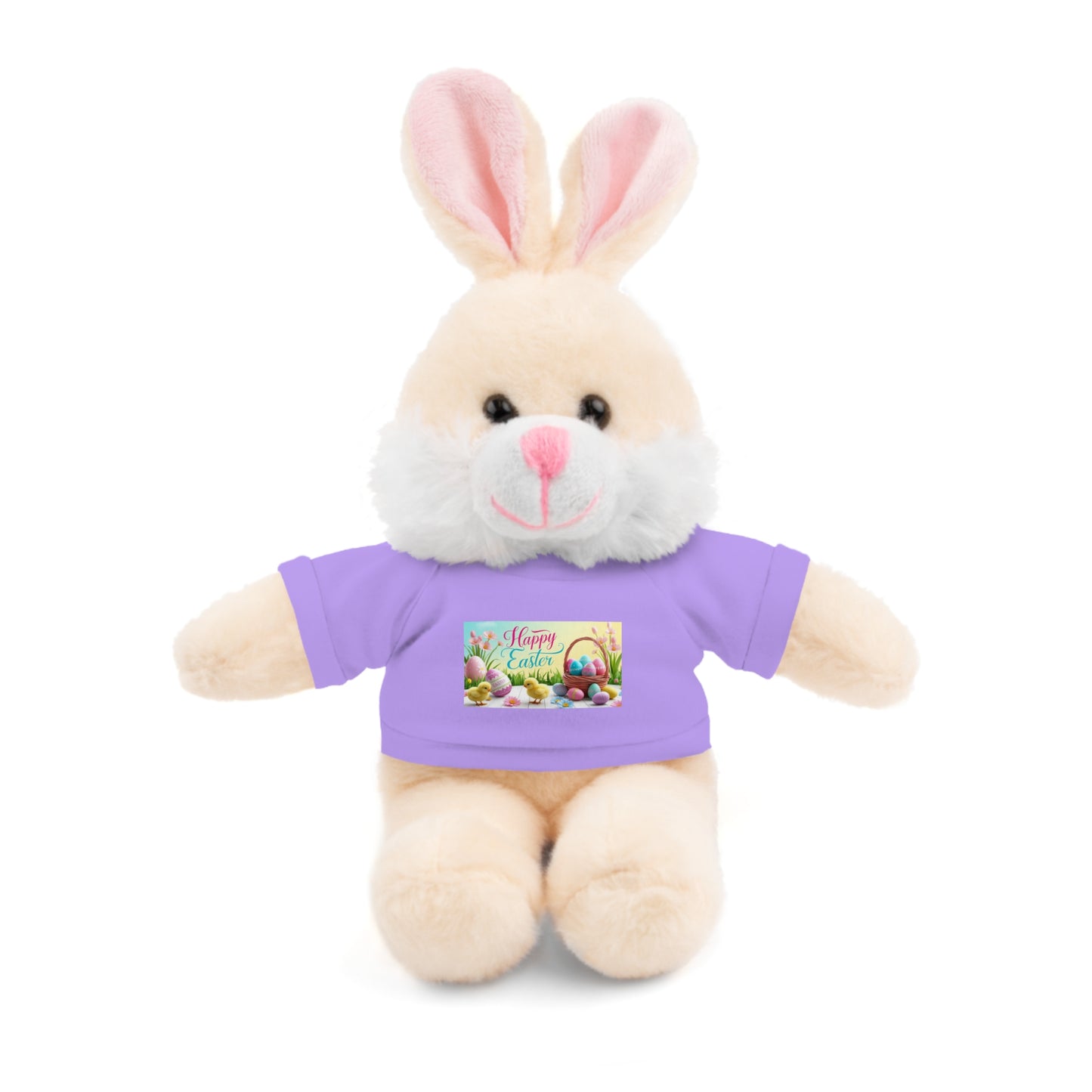 Happy Easter Stuffed Animal - Adorable Plush Bear with Tee