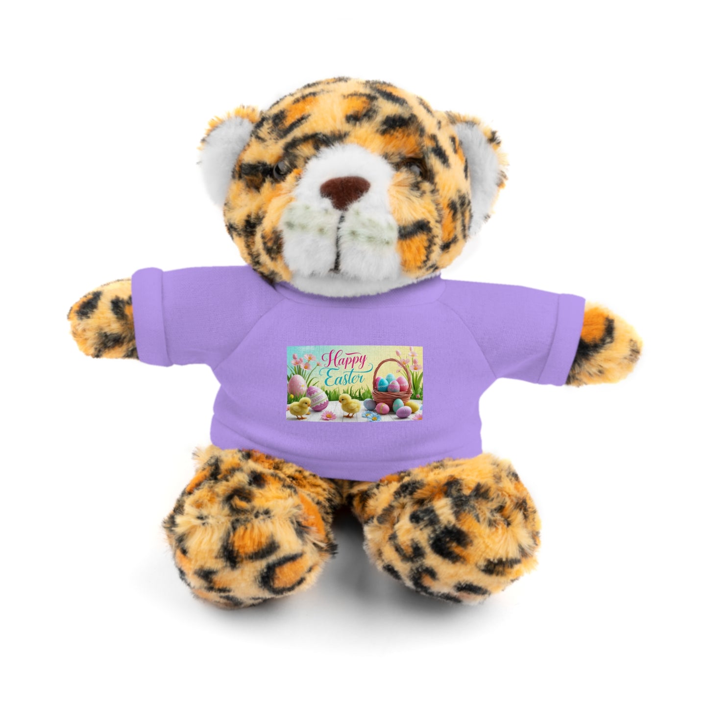 Happy Easter Stuffed Animal - Adorable Plush Bear with Tee