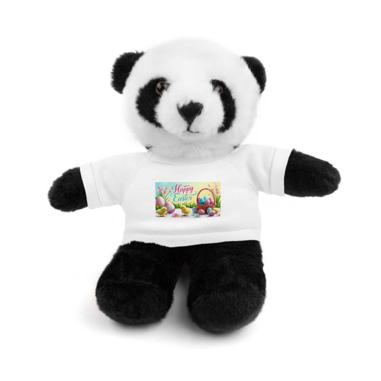 Happy Easter Stuffed Animal - Adorable Plush Bear with Tee