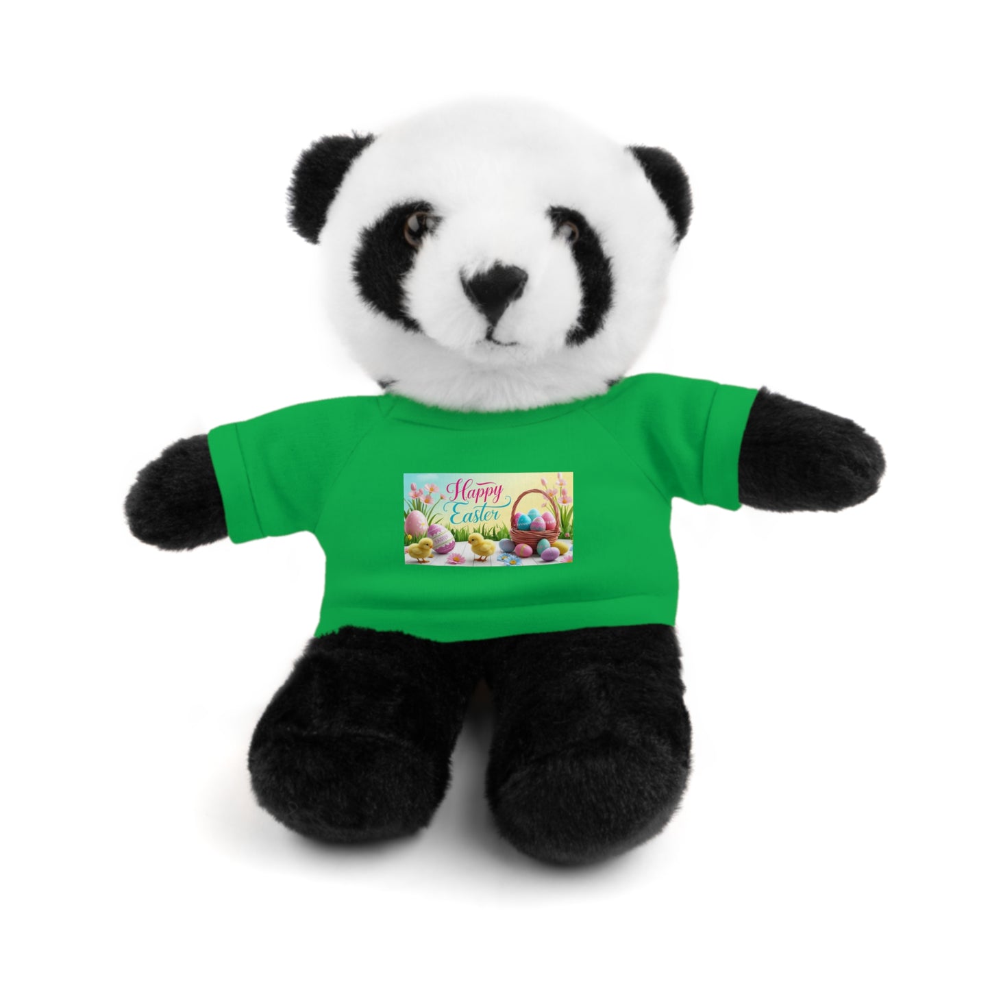 Happy Easter Stuffed Animal - Adorable Plush Bear with Tee